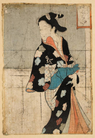 The Courtesan Koharu: Frontispiece for a Novelette based upon the Chikumatsu Performance "The Love Suicides at Amijima" (Study Collection)
