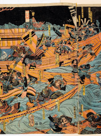 The Battle of Dan-no-ura in Yashima, Nagato Province in the First Year of the Bunji Era (1185)
