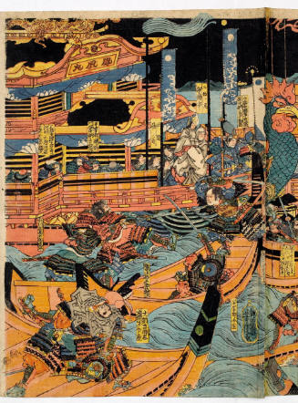 The Battle of Dan-no-ura in Yashima, Nagato Province in the First Year of the Bunji Era (1185)