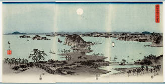 Modern Reproduction of: Panorama of the Eight Views of Kanazawa under a Full Moon