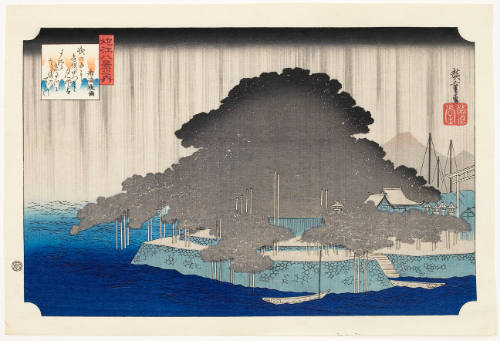 Modern Reproduction of: Night Rain at Karasaki