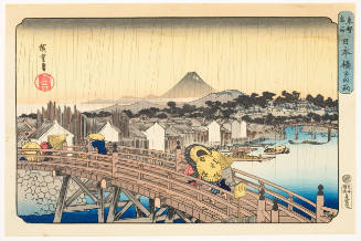 Modern Reproduction of: White Rain at Nihonbashi Bridge