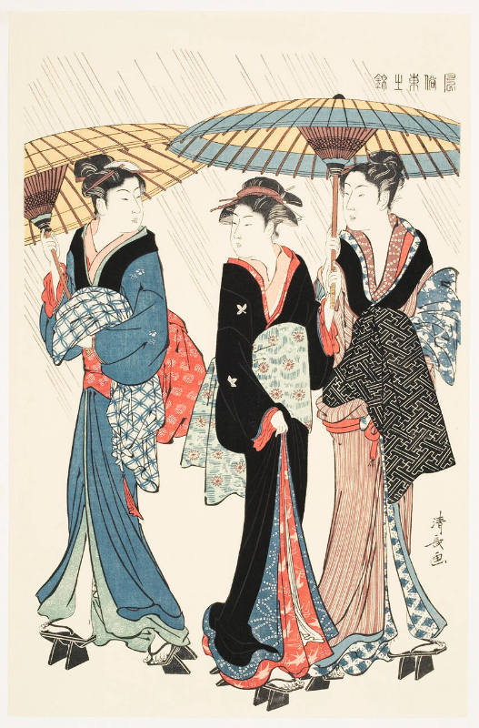 Modern Reproduction of: Three Women in the Rain