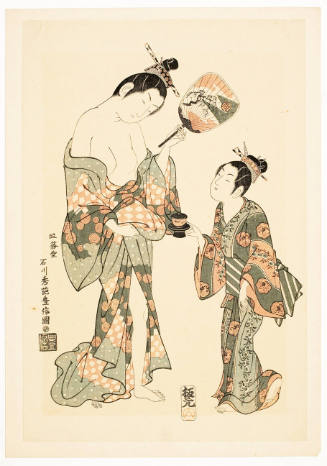Modern Reproduction of: Courtesan And Kamuro