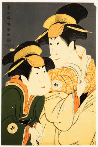 Modern Reproduction of: Kabuki Actors Segawa Tomisaburö II as Yadorigi, Wife of Ögishi Kurando, and Nakamura Man'yo as the Maid Wakakusa