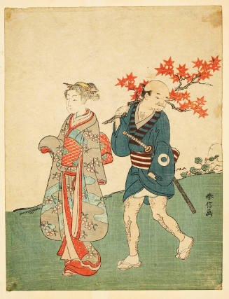 Modern Reproduction of: Woman with Servant Carrying Maple Branch