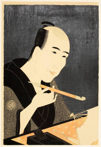 Modern Reproduction of: Portrait of Santö Kyöden, the Master of Kyobashi