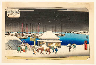 Modern Reproduction of: Night Snow at Takanawa