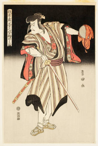 Modern Reproduction of: Körai-ya Ichikawa Komazo III as Sagami Jirö Tokiyuki in the Play "Matsu ha misao onna kusunoki"