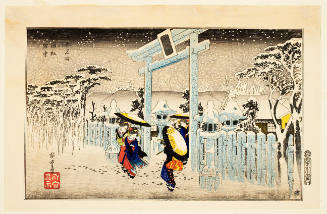 Modern Reproduction of: Gion Shrine in Snow