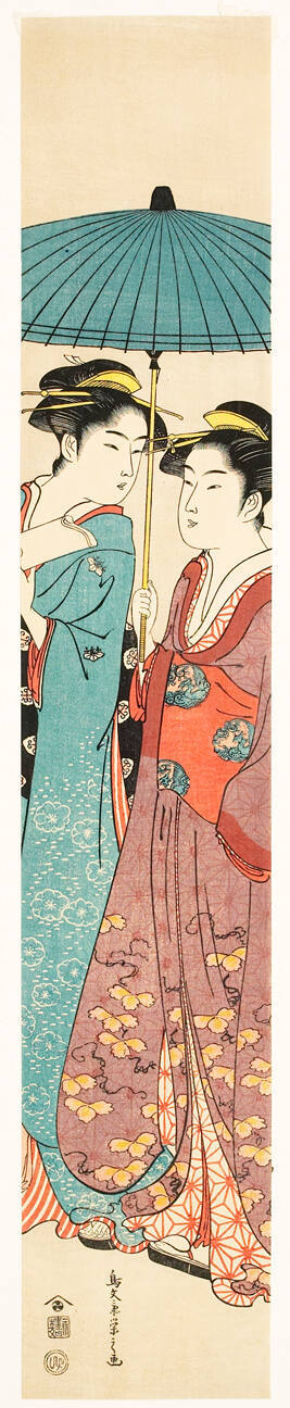 Modern Reproduction of: Two Women Under an Umbrella