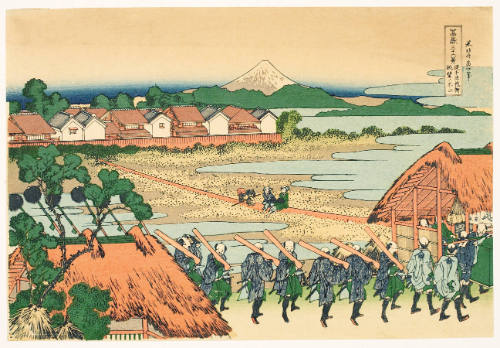 Modern Reproduction of: Fuji Seen in the Distance from Senju Pleasure Quarter, Edo