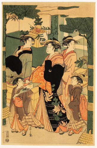 Modern Reproduction of: The Courtesan Tokiwazu of the Chöjiya Brothel