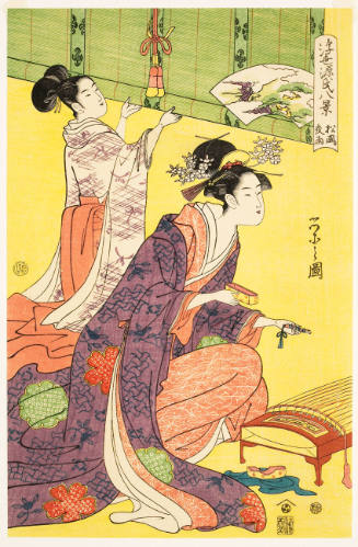 Modern Reproduction of: Matsukaze and Yosame - Originally from the series Eight Views of Genji in the Floating World