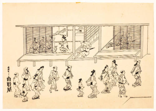 Modern Reproduction of: View of Yoshiwara