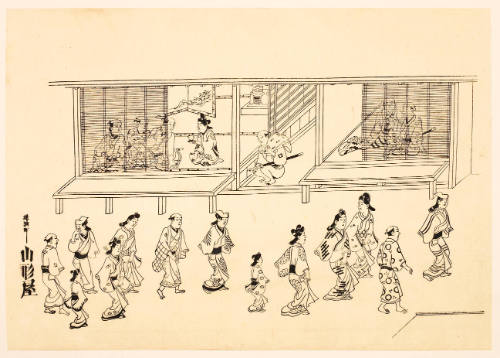 Modern Reproduction of: View of Yoshiwara