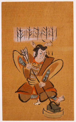 Ichikawa Danjūrō as Soga no Gorō  in "Yanone"