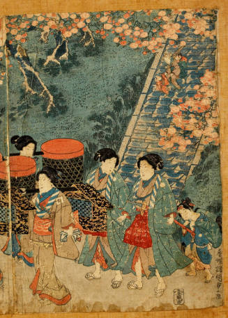 Parody of a Daimyo Procession (Far Right Sheet) (Study Collection)