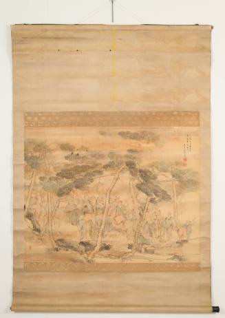 One Hundred Rōjin with Deer in a Forest