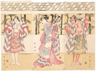 Nakamura Nakazō II, Nakamura Noshio II, and Ichikawa Yaozō III