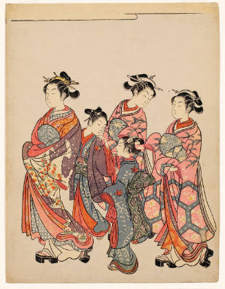 Modern Reproduction of: Courtesan and Attendants on Parade