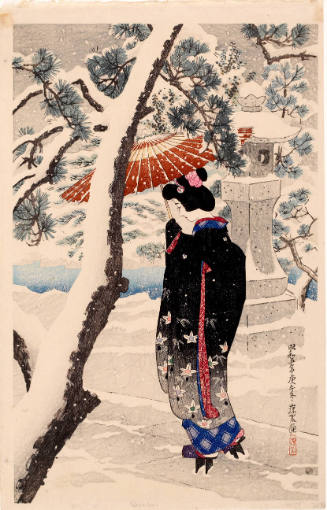 Shinto shrine in Snow
