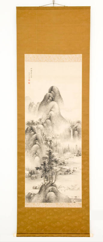 Buddhist Temple Among Cloudy Peaks