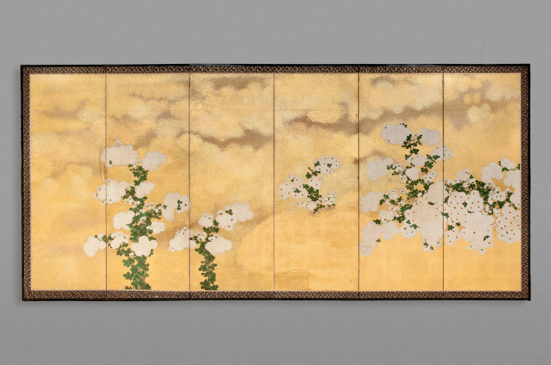 Chrysanthemums (right screen)