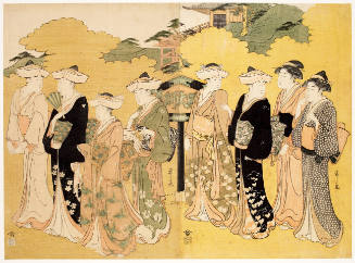 Women Visiting the Daishi Temple at Ueno