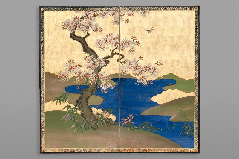 Cherry Trees (left screen)