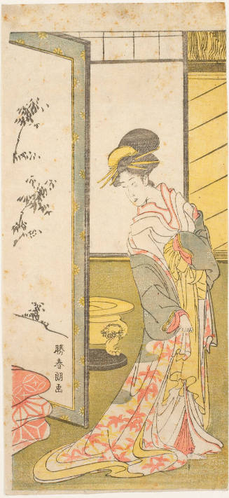 A Courtesan Leaving Her Bedroom