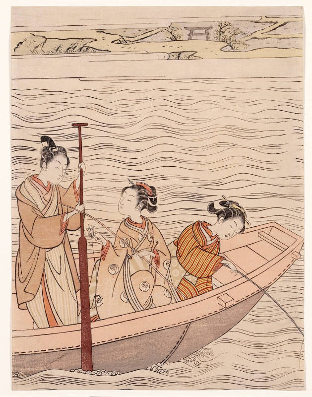 Fishing near Mimeguri Shrine on the Sumida River