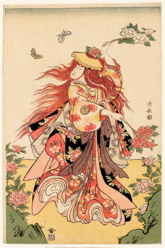 Segawa Kikunojō III in the Noh play "Shakkyō"