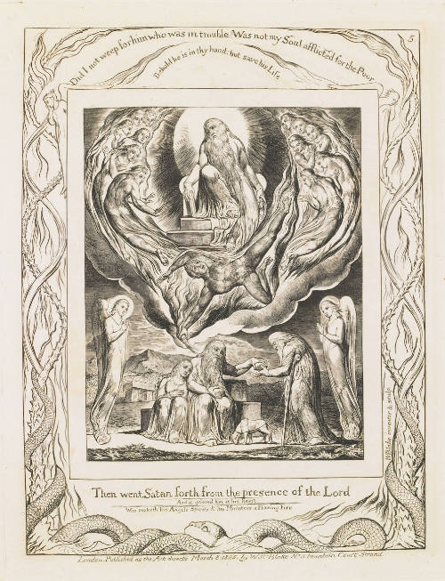 Satan Going Forth from the Presence of the Lord, plate 5