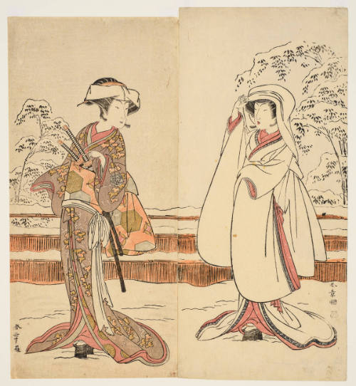 Segawa Kikunojō III as Konami and Nakamura Rikō I as Tonase