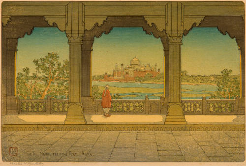 The Taj-Mahal from the Fort. Agra.