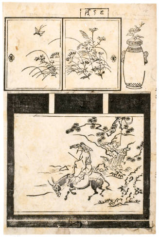 Cabinet Panels, Vase, and Painting of Su Dongpo
