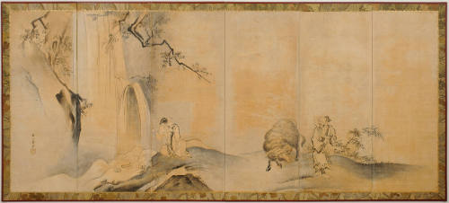 Taoist Figures in a Landscape