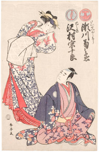 Sawamura Söjürö III as Tomoenojö and Segawa Kikunojö III as the Beautiful Courtesan Öshü