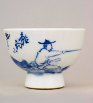 Blue-and-white Sencha Cup
