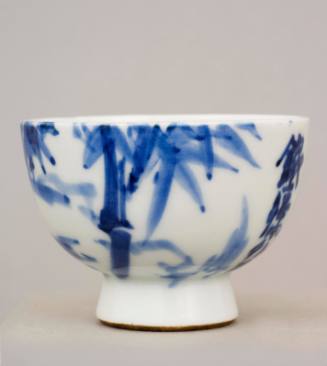 Blue-and-white Sencha Cup