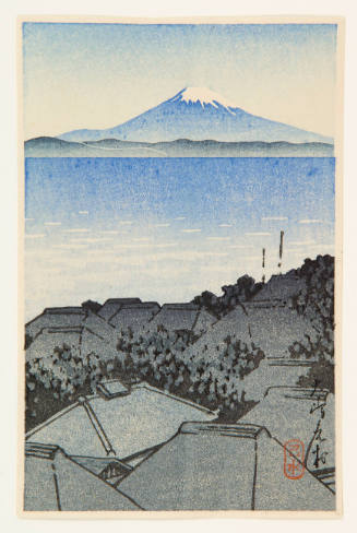 Mount Fuji Seen from a Village