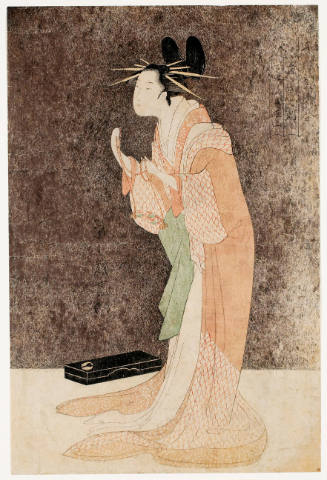 Misayama of the Chöjiya Brothel House in Her Dressing Room