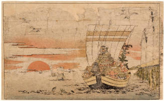The Treasure Boat of the Seven Gods of Fortune Greeting the First Sunrise of the Year