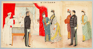 Emperor and Emperess Visiting a Hospital during Sino-Japanese War