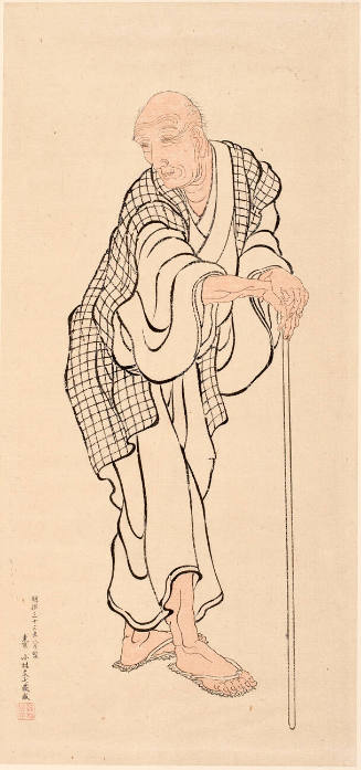 Portrait of Hokusai As An Old Man 
Attributed to Hokusai (1760-1849)
