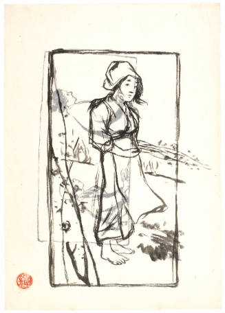 Front: Peasant Woman; Verso: Woman and Boy