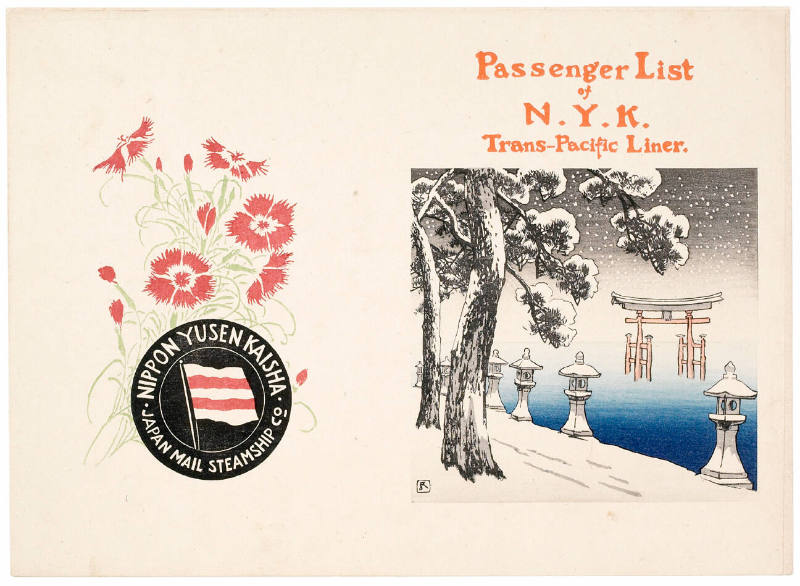 Passenger List, NYK Transpacific Liner (Cover)