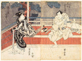 Onoe Kikugorö III as Daikyöji Mohei and Segawa Kikunojö V as Osan