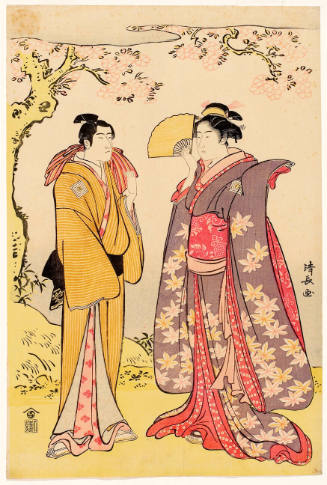 Ichikawa Monnosuke II as O-some and Ichikawa Komazö III as Hisamatsu